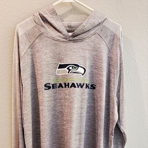 Majestic Seattle Seahawks Lightweight Hoodie, Size 2X, Grey